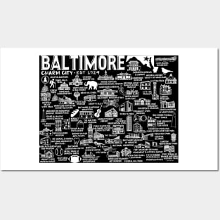 Baltimore Map Posters and Art